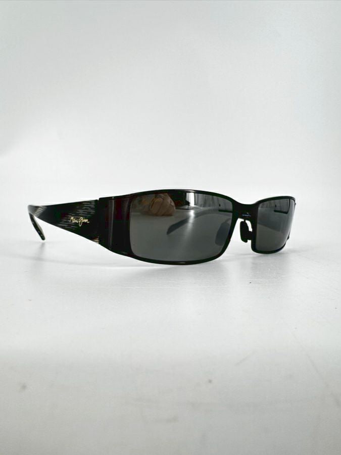 MAUI JIM Black & Gray Metal Sunglasses