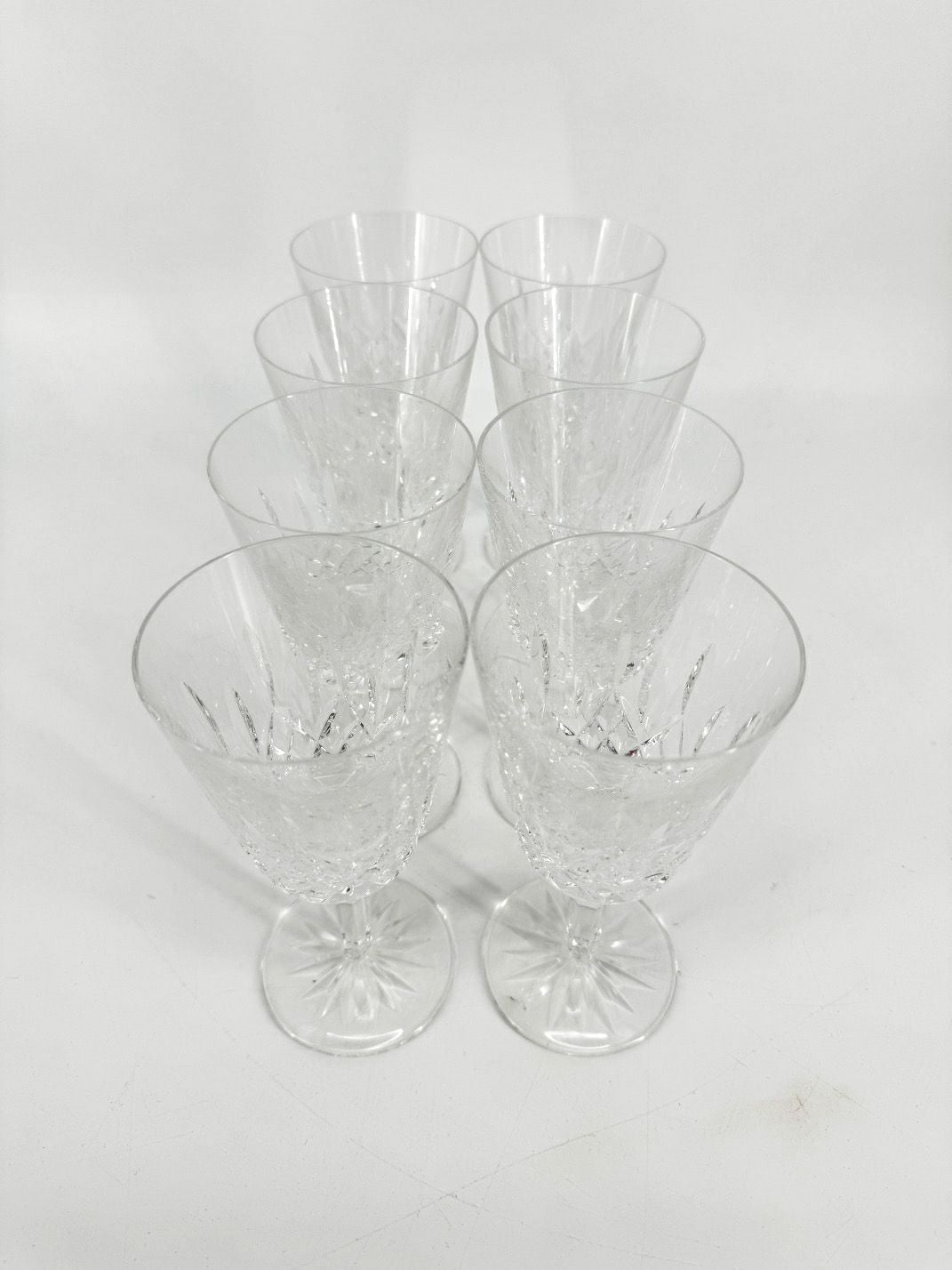 WATERFORD Lismore Set of 8 Wine Glasses