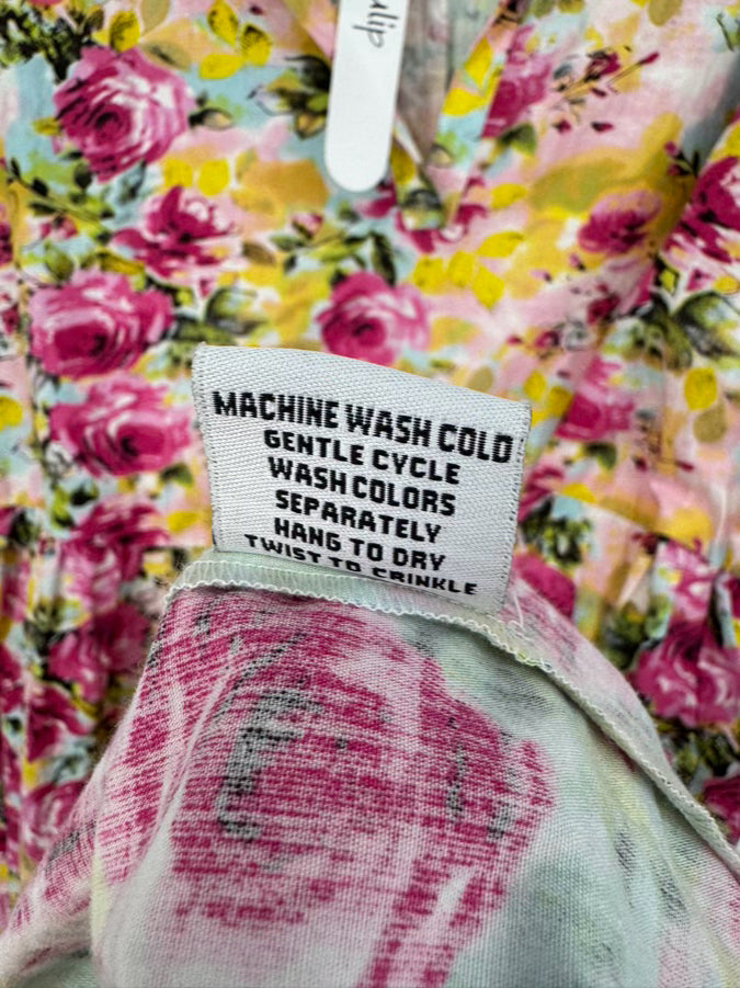 TULIP Size XL Pink & Yellow Floral Dress NWT