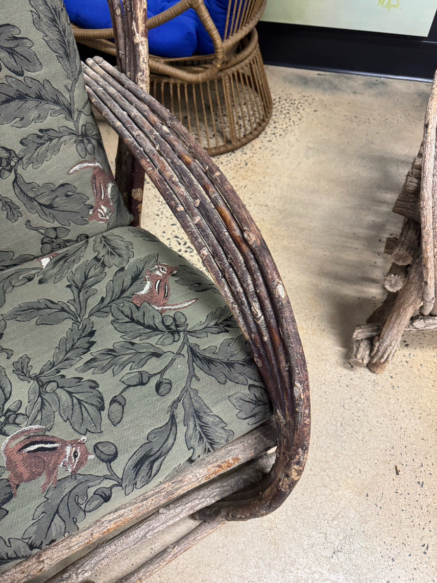 Twig Chair w/ Chipmunk Cushions