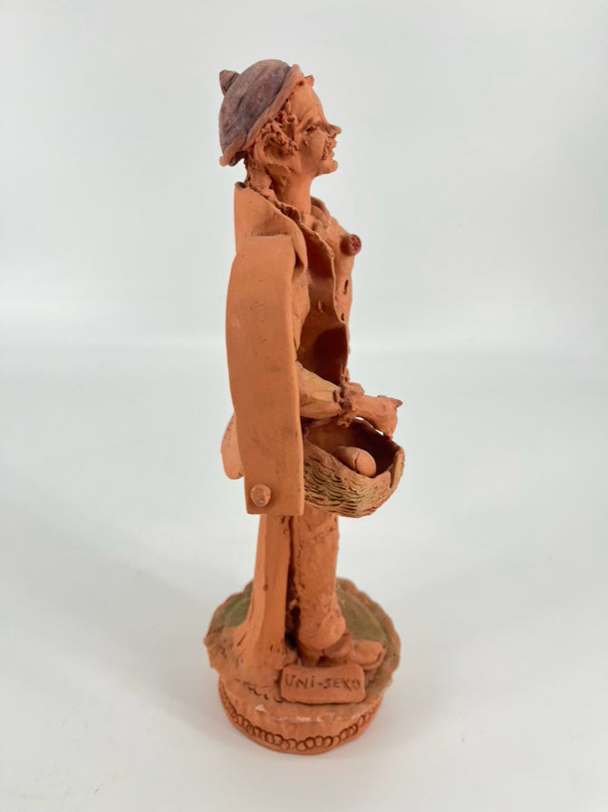 SIGNED Orange Terra Cotta A. Miguel Figure