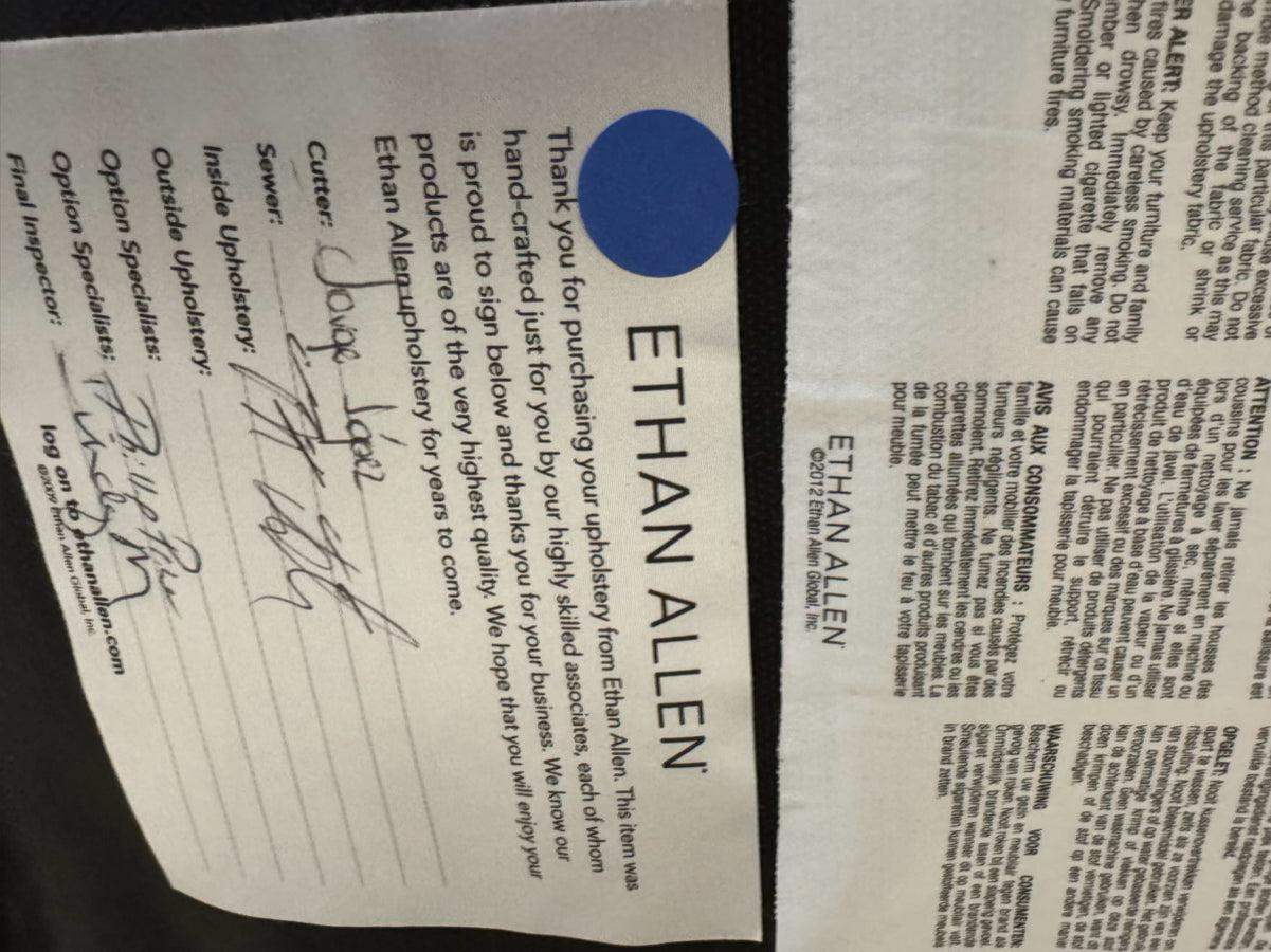 ETHAN ALLEN Cream French Foot Stool