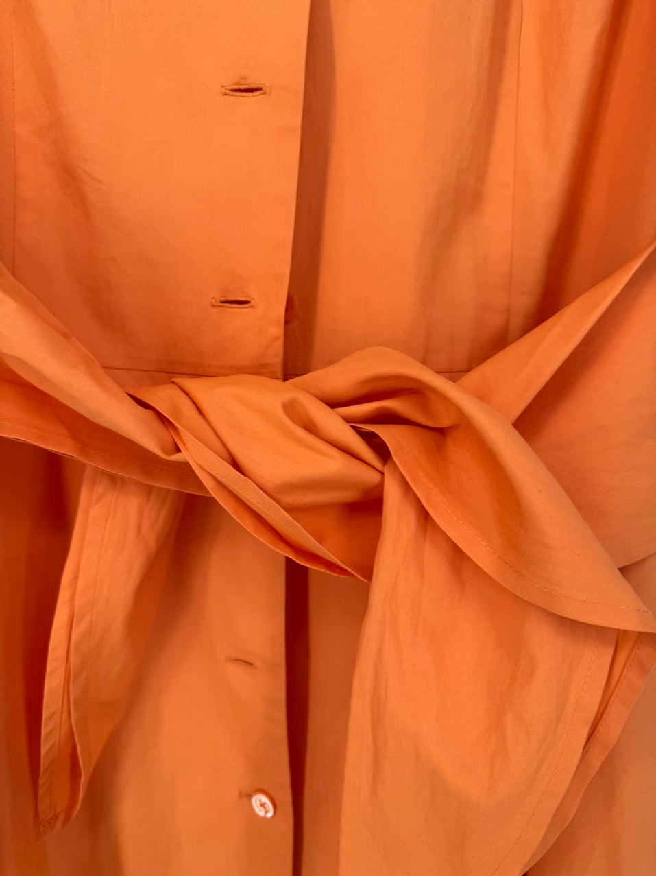 J PETERMAN Size 16 Orange Belted Maxi-Dress