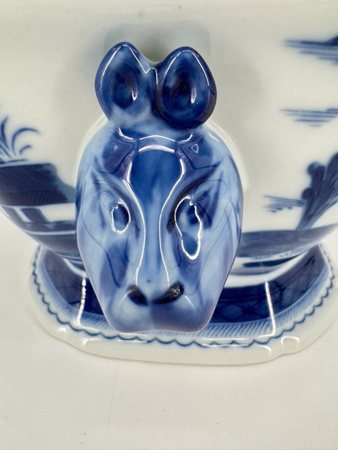 MOTTAHEDEH Blue & White Porcelain Tureen