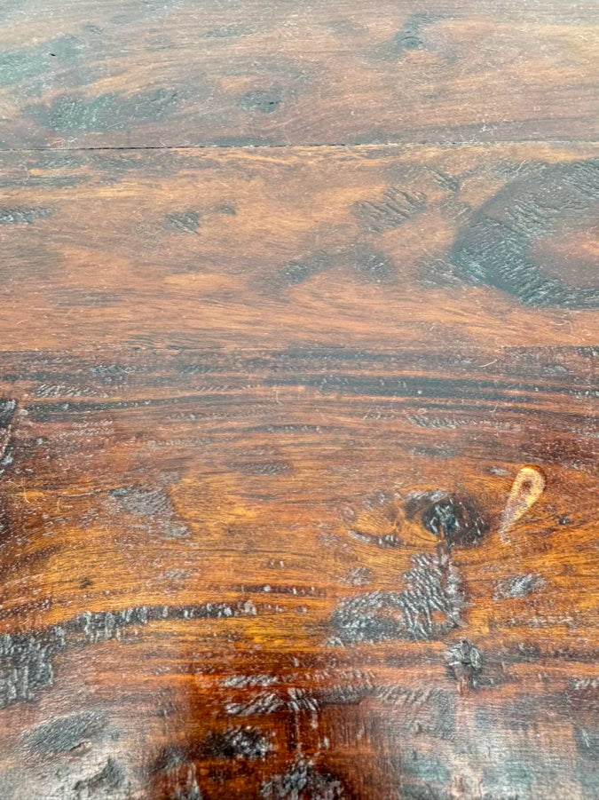 Wood Square Trunk w/ Handles