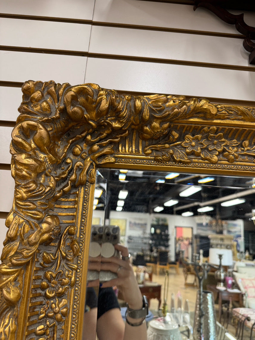 Gold Beveled Ornate Mirror