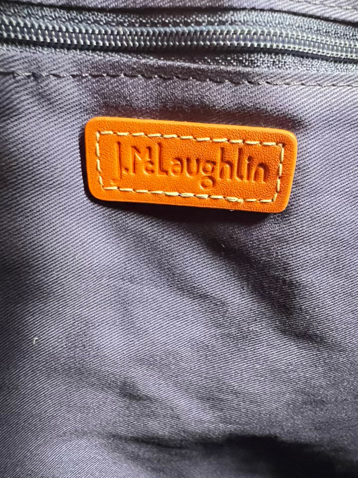 J MCLAUGHLIN Orange Quilted Tote Bag