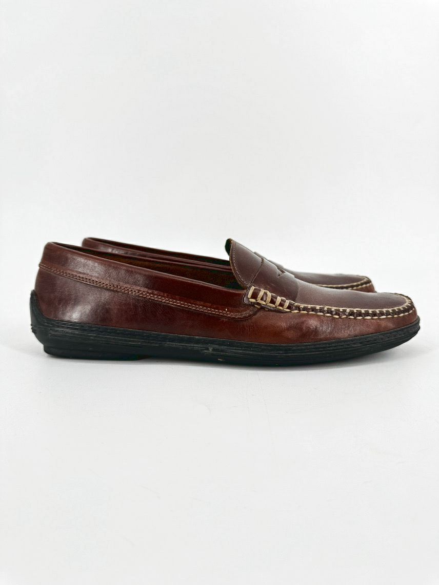 TB PHELPS Size 12 Cognac Leather Loafers