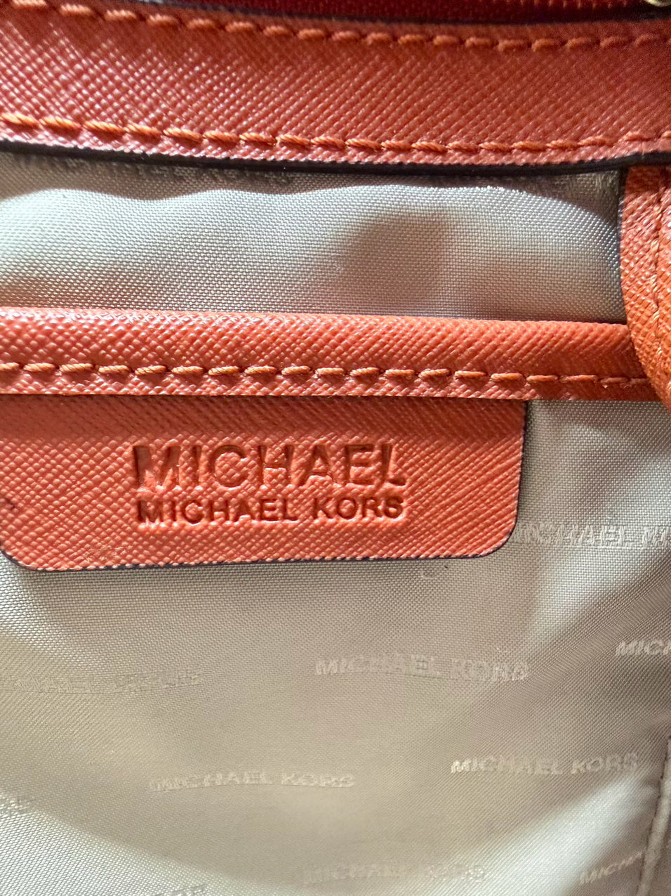 MICHAEL MICHAEL KORS Orange Leather Purse