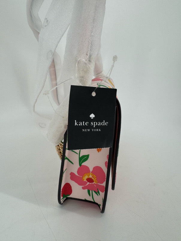 KATE SPADE Pink Leather Floral Madison Flap Crossbody Bag NWT