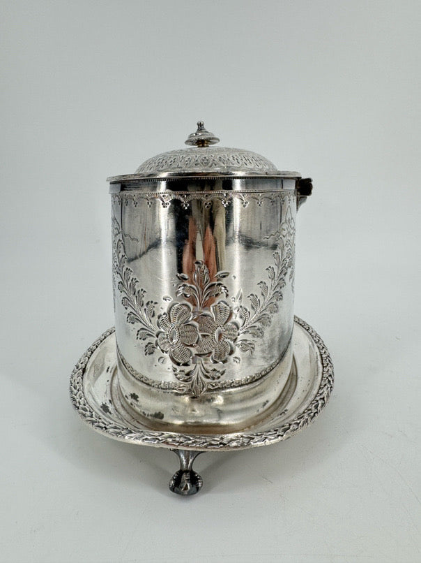 VINTAGE Silver Plate Biscuit Box