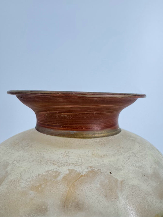 MURANO Cream & Tan Decorative Vase