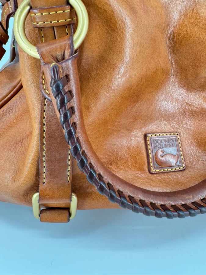 DOONEY & BOURKE Cognac Leather Crossbody Purse