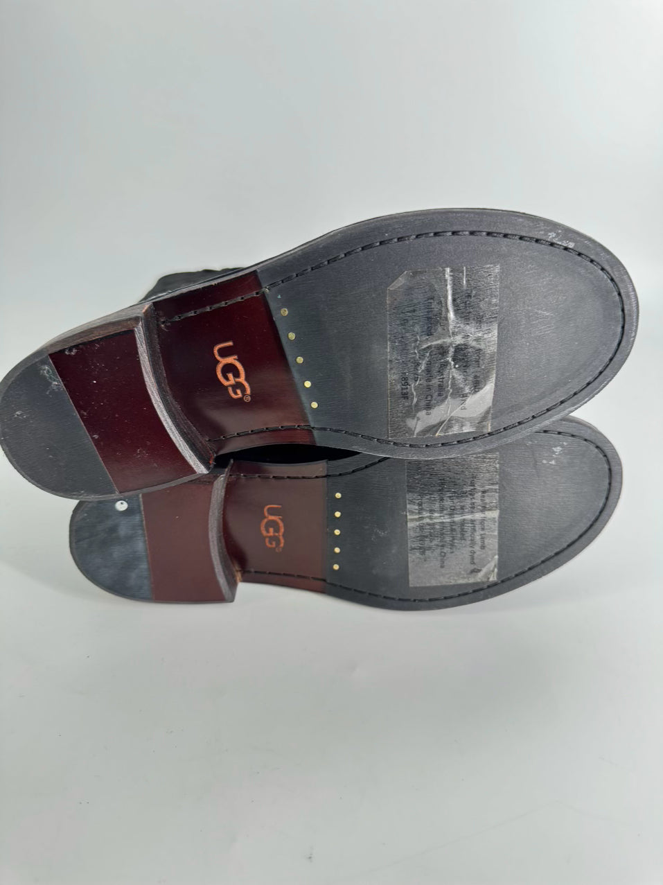 UGG Size 8.5 Black Leather & Suede Boots