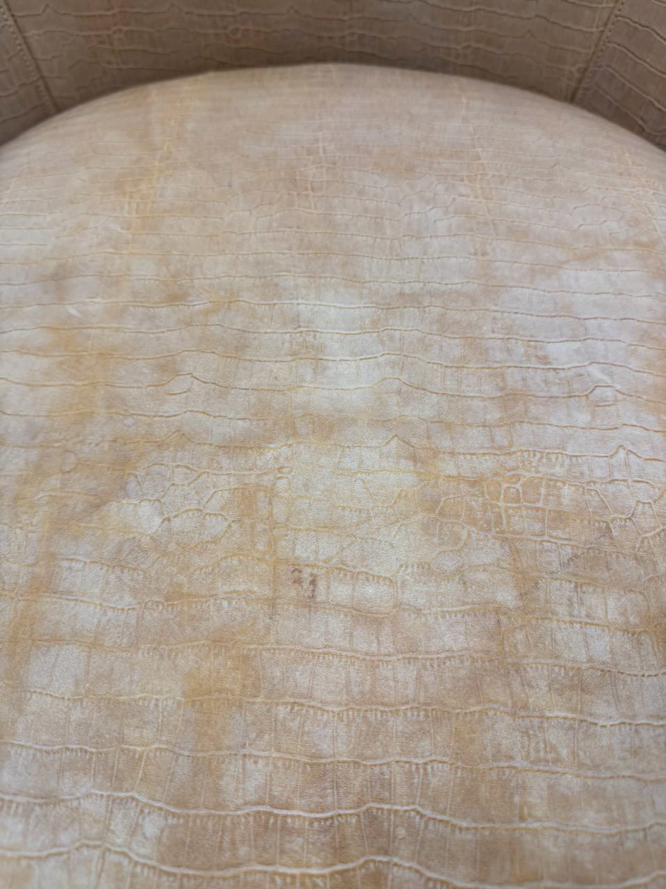 Salmon Leather-Look French Chair