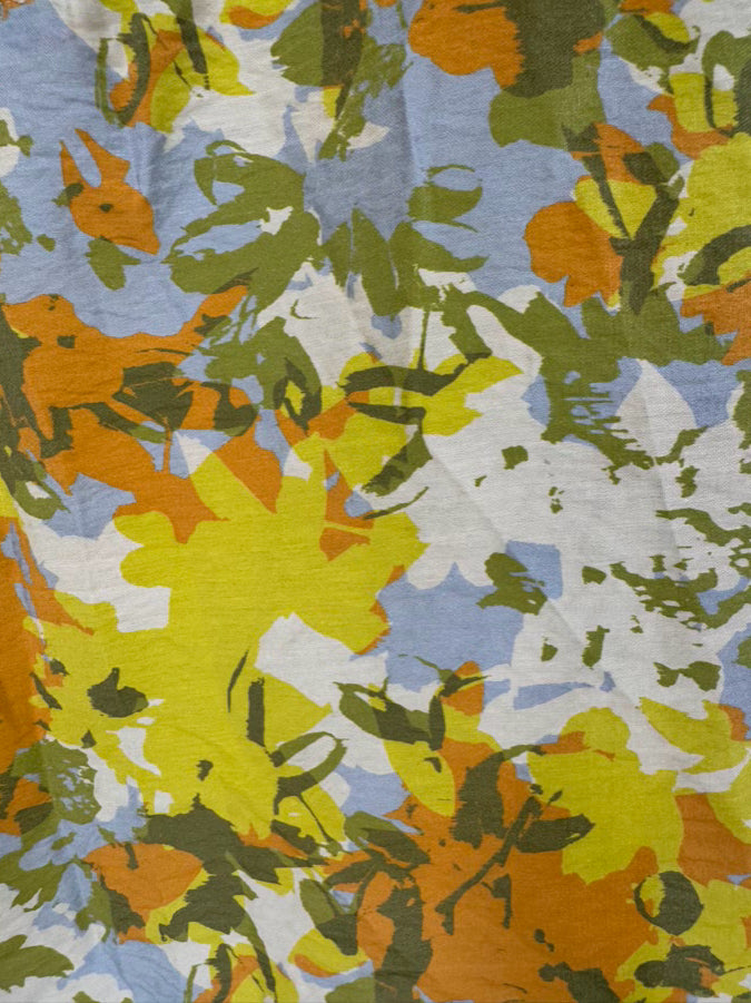 ABBEYGLASS Size 2XL Yellow & Green Foliage Print Effie Blouse NWT