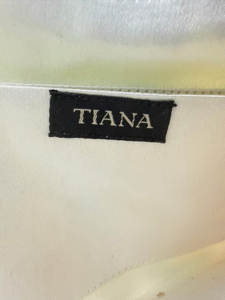 TIANA Citrus Beaded Green, White & Orange Fruit Clutch Bag NWT