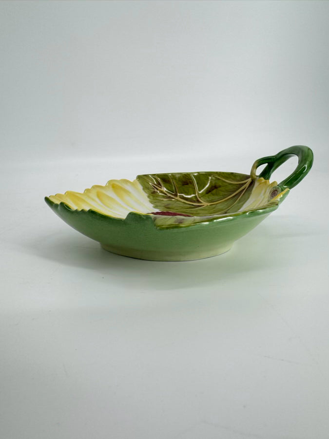 CHELSEA HOUSE Green, Yellow & Pink Porcelain Flower Bowl
