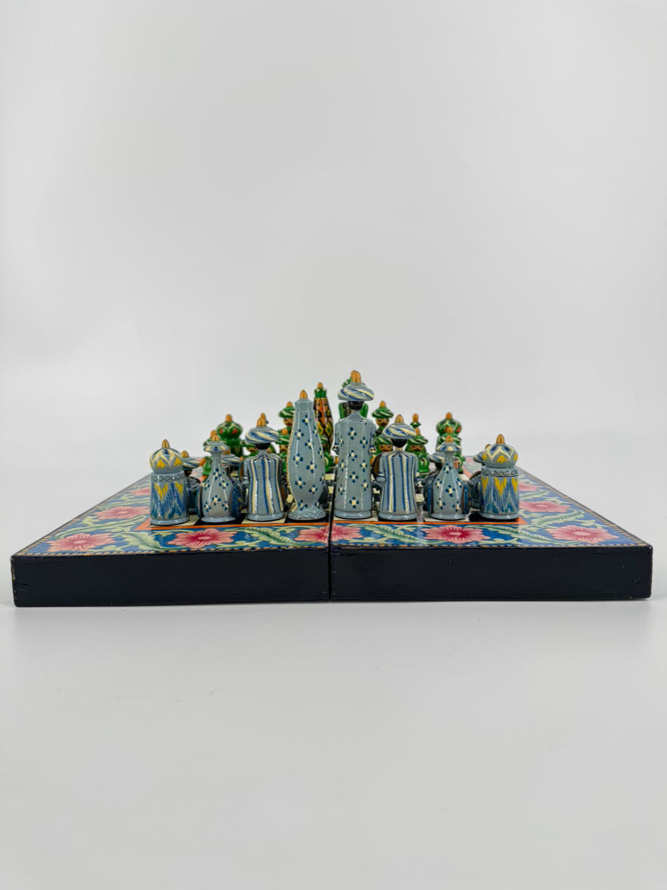 Handpainted Wood Folding Chess Board