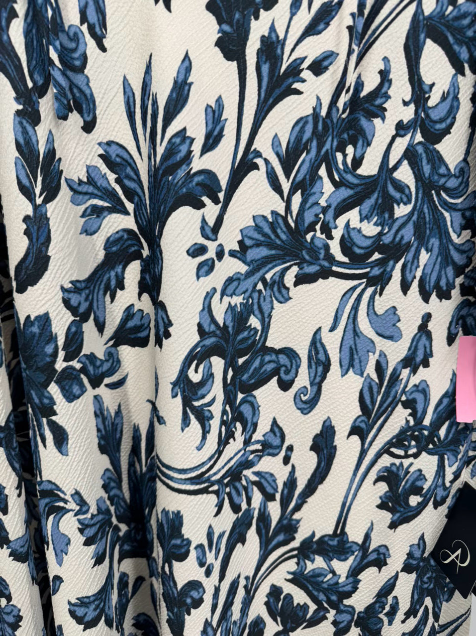 ADRIANNA PAPELL Size 16 Navy Floral Print Dress NWT