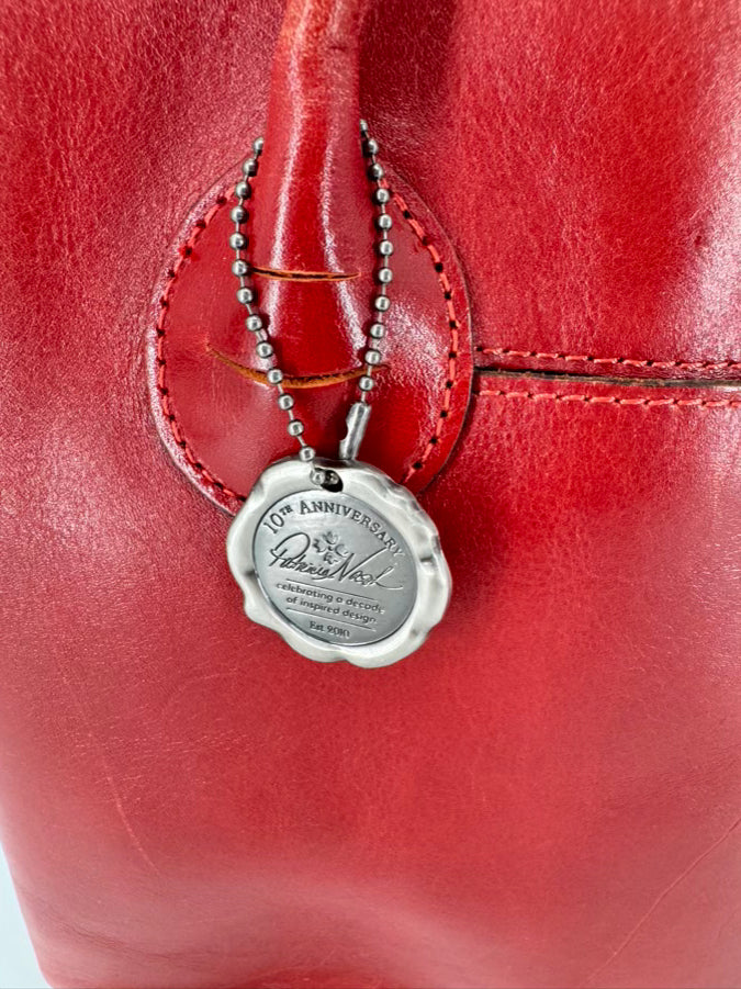 PATRICIA NASH Burgundy Leather Purse