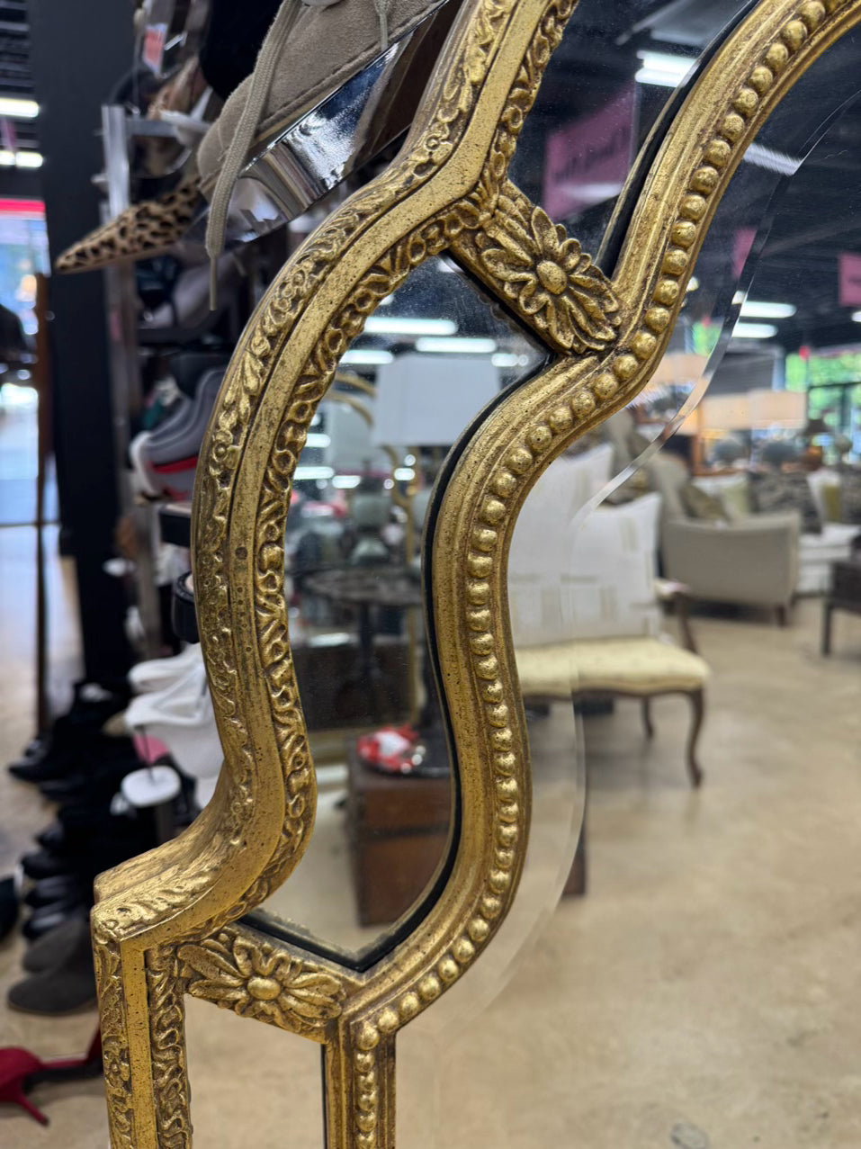 CENTURY Gold Beveled Mirror