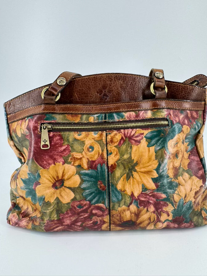 PATRICIA NASH Green & Red Floral Purse