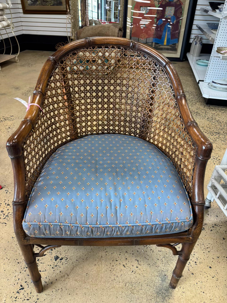 VINTAGE Cane & Bamboo Look Chair