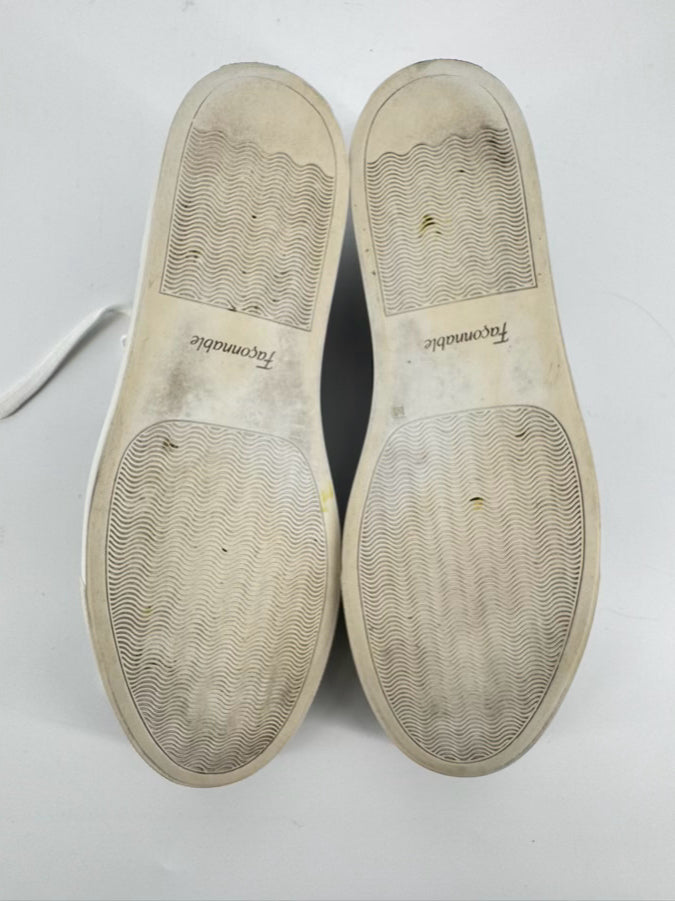 FACONNABLE Size 12 Navy Suede Sneakers