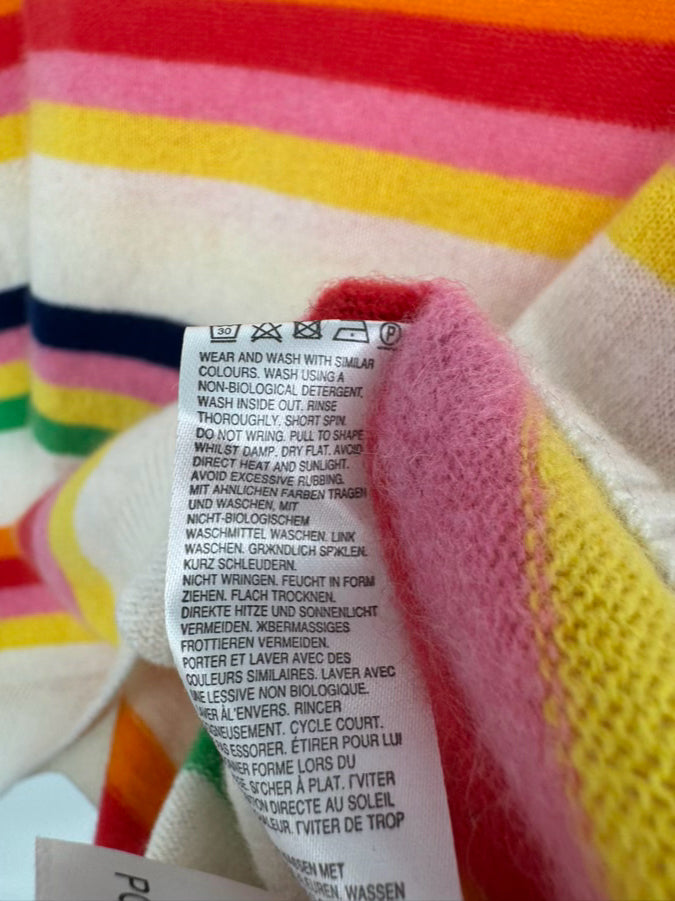 BRODIE Size M Rainbow Stripe Cashmere Sweater