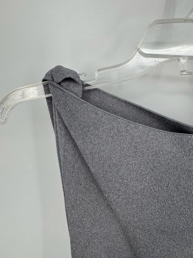 DISSH Size M Gray Marle Asymmetrical Maxi-Dress NWT