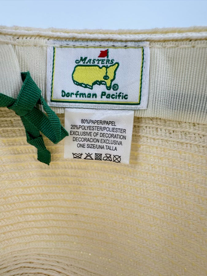 DORFMAN PACIFIC Natural & Green Straw Unisex Hat NWT