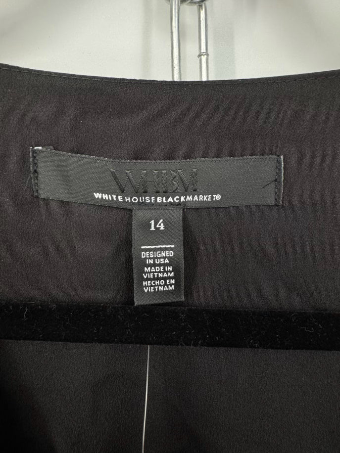 WHBM Size 14 Black Satin Jumpsuit NWT