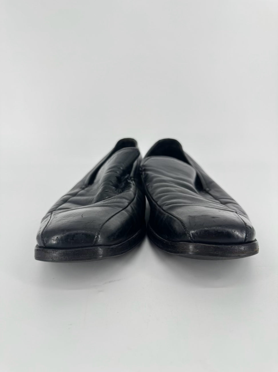 PRADA Size MENS 10 Black Leather Dress Shoes