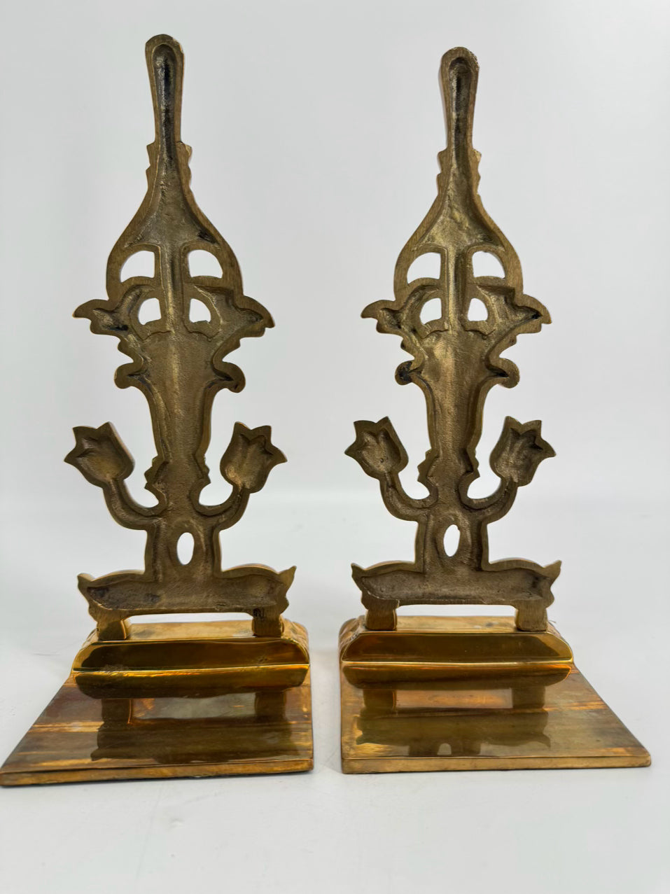 MOTTAHEDEH Brass Art Deco Koi Fish Pair of Bookends