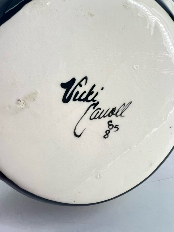 VICKI CARROLL Multi Colored Pottery Fruit Pitcher