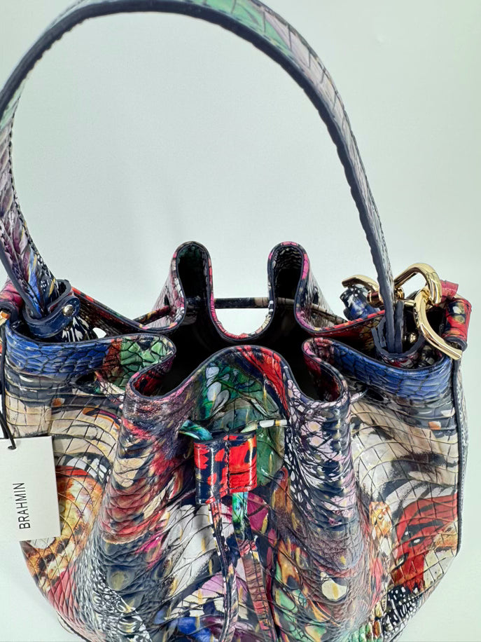 BRAHMIN Multi-Color Leather Marlowe Melbourne Metamorphosis Crossbody Bag NWT