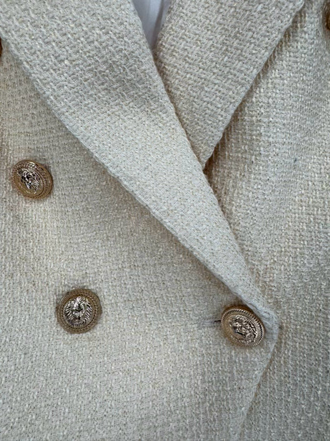 ZCRAVE Size XL Ivory Tweed Blazer