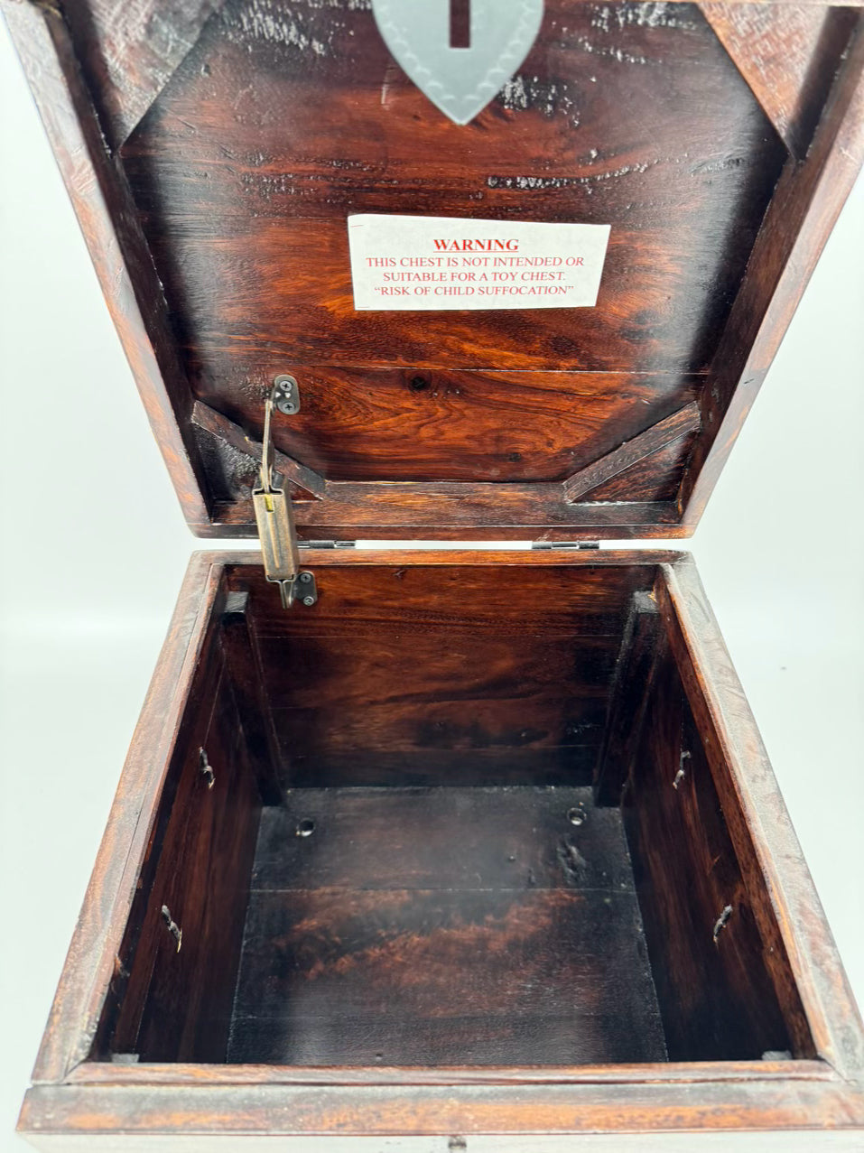 Wood Square Trunk w/ Handles