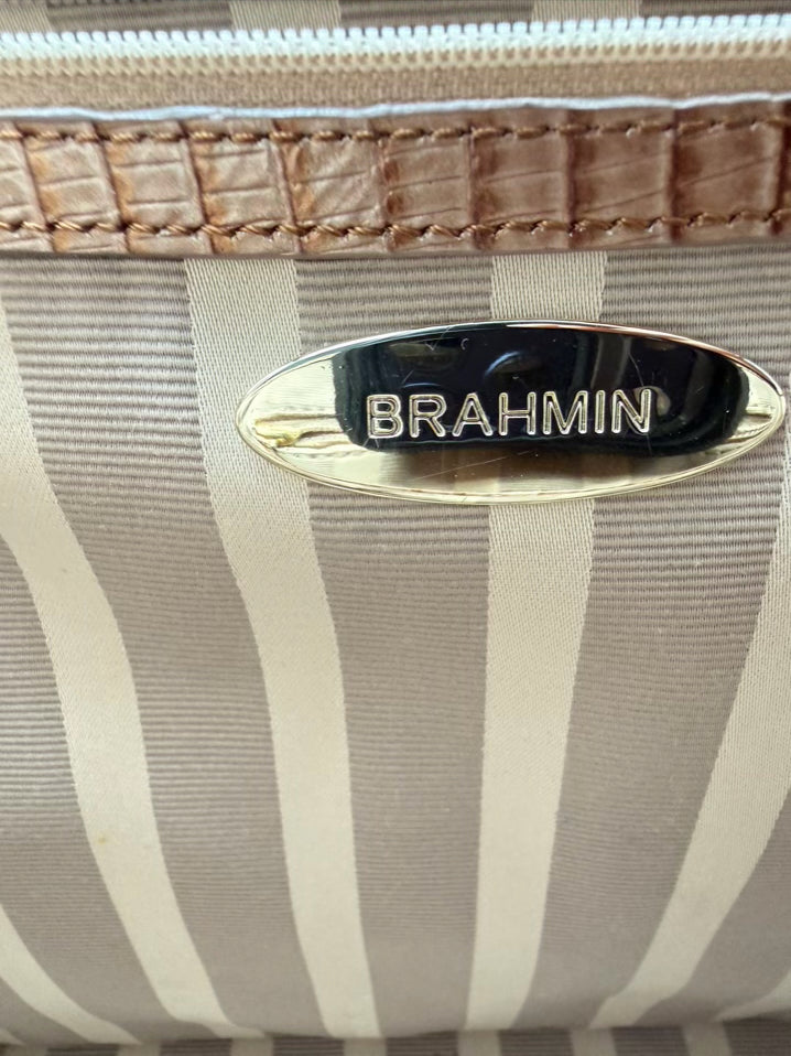 BRAHMIN Asher Medium Almond Leather Crocodile Purse