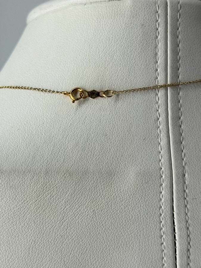 14K Diamond Teardrop Necklace