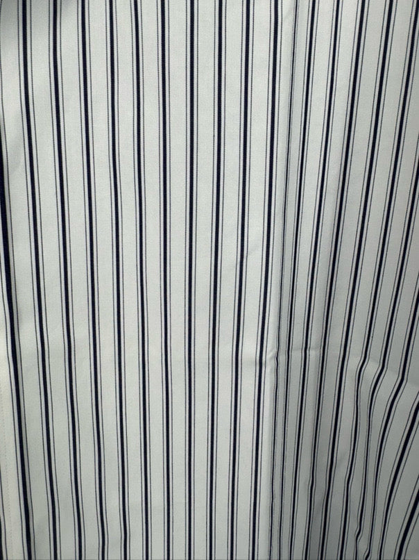 BROOKS BROTHERS Size 35 White Stripe Long Sleeve Shirt NWT