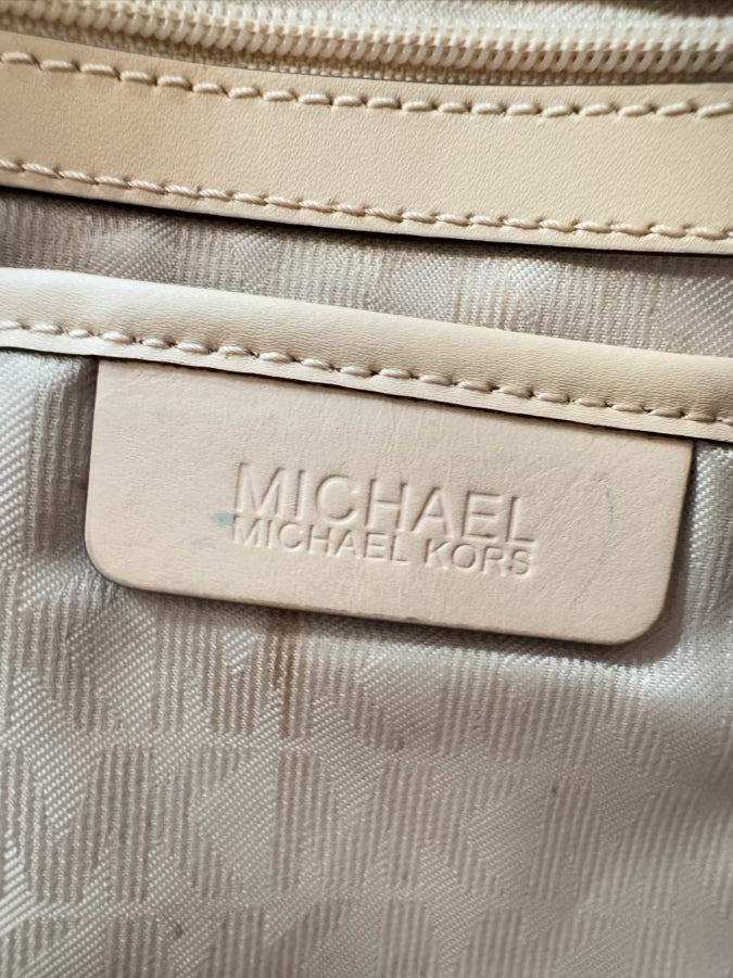 MICHAEL KORS Brown Logo Coated Canvas Purse