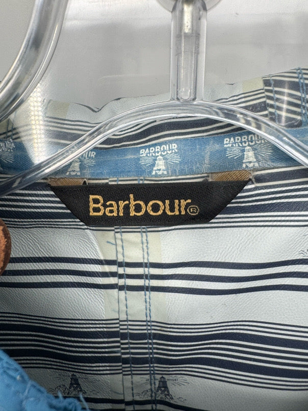 BARBOUR Size 12 Blue Rain Jacket