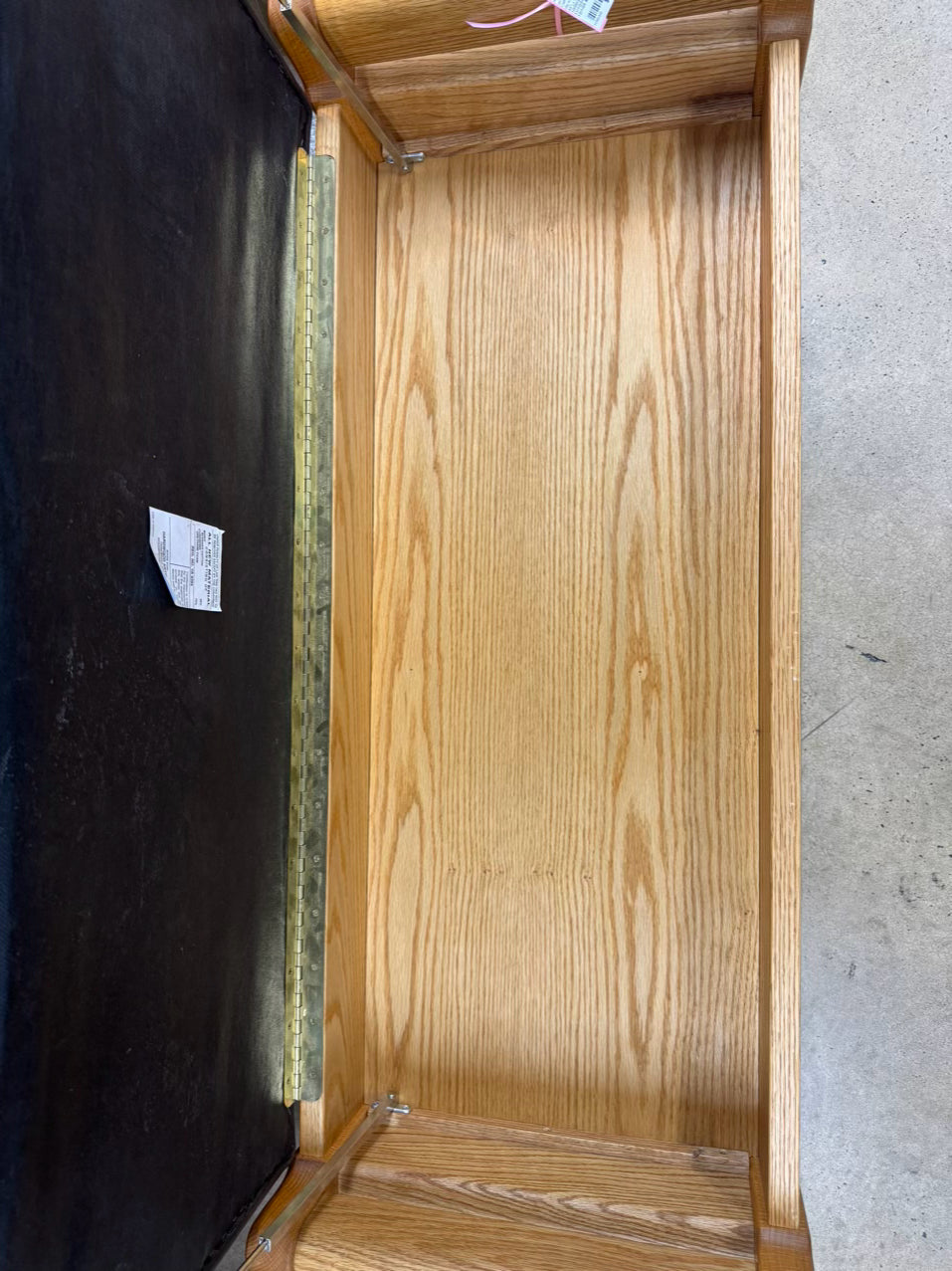 HARDWOOD ARTISANS Oak & Leather Storage Bench