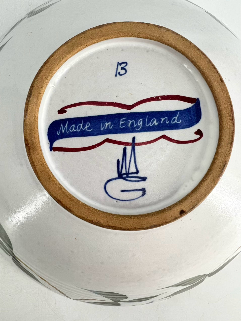 ENGLAND Blue & Green Birds Bowl