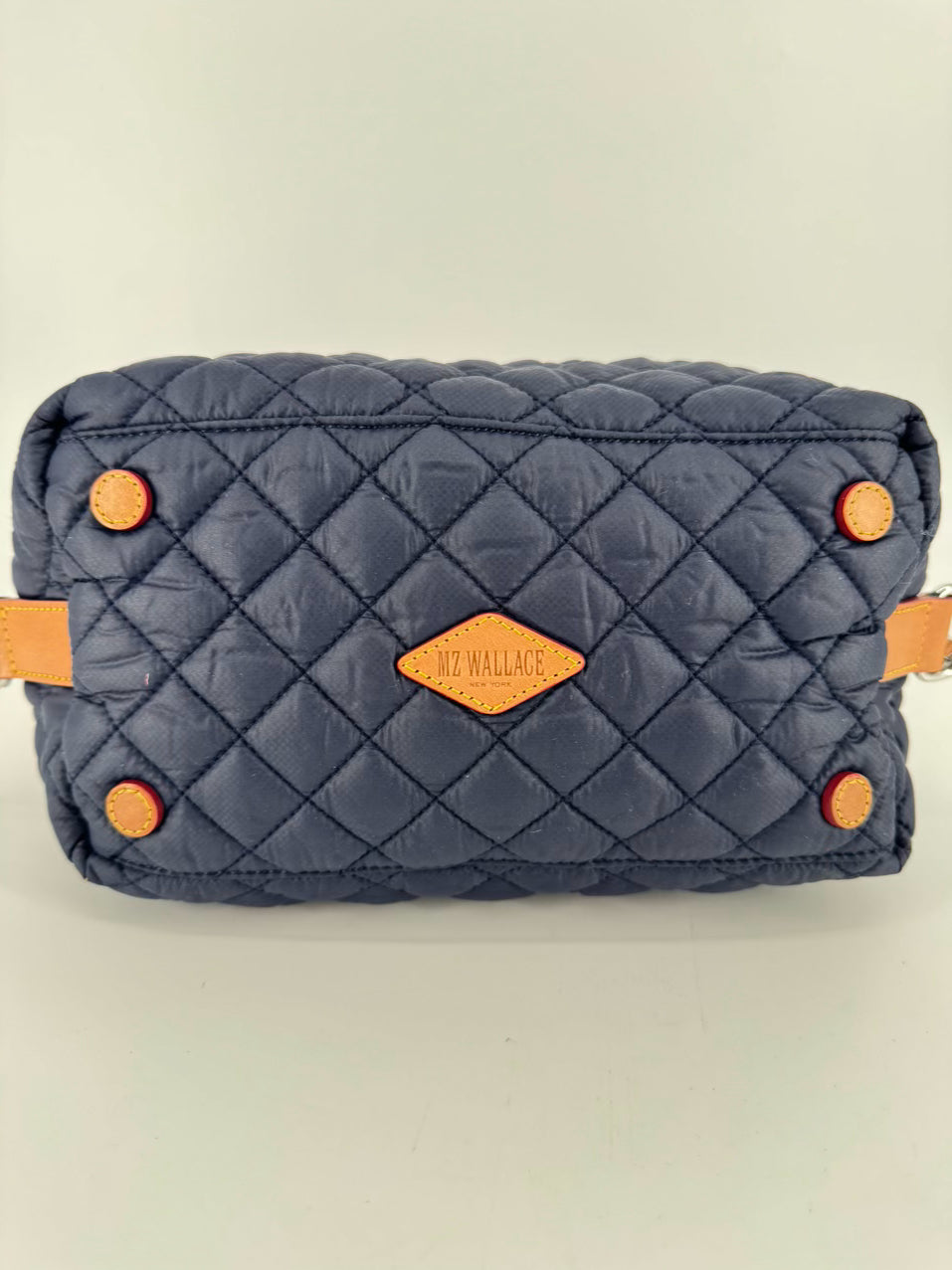 MZ WALLACE Navy Quilted Nylon Purse