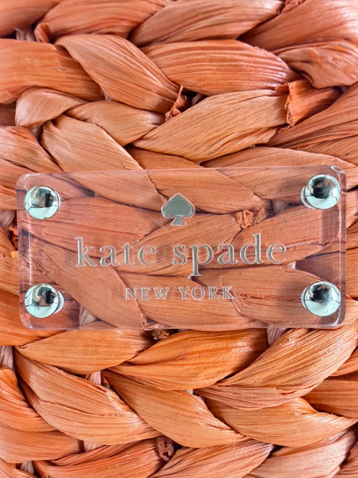 KATE SPADE Orange & Cream Straw Orange Slice Bag