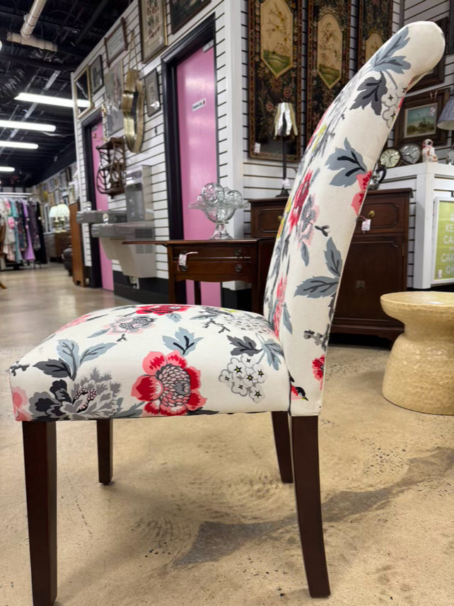 SKYLINE IMPORTS Pink & Gray Floral Pair of Chairs