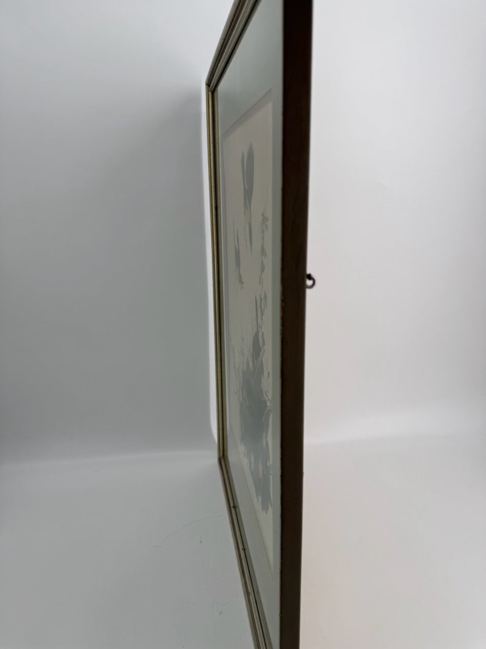 AUDUBON "Yellow Breasted Chat" Engraving in Green Mat & Silver Frame